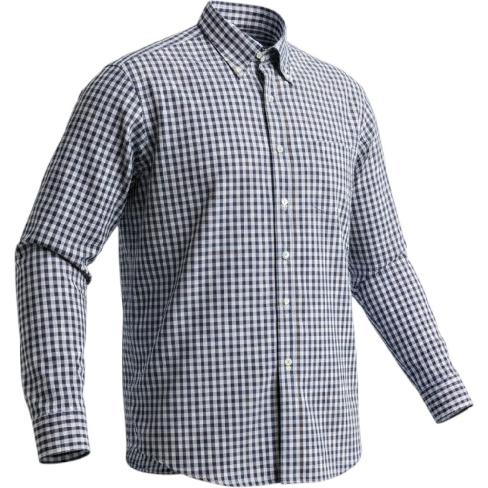 Peter Millar Sz XL UPF 50 Blue Pink Plaid Button Down Shirt